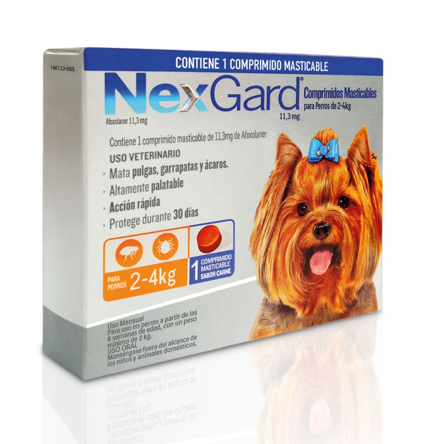 Desparasitante Nexgard caja de 1 comp para perros de 2 a 4 KG, , large image number null